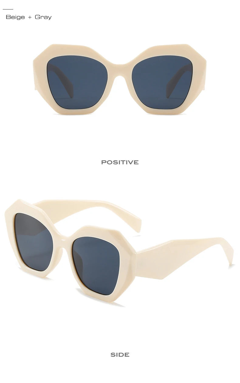 Retro Oversized Irregular Polygon Women's Sunglasses