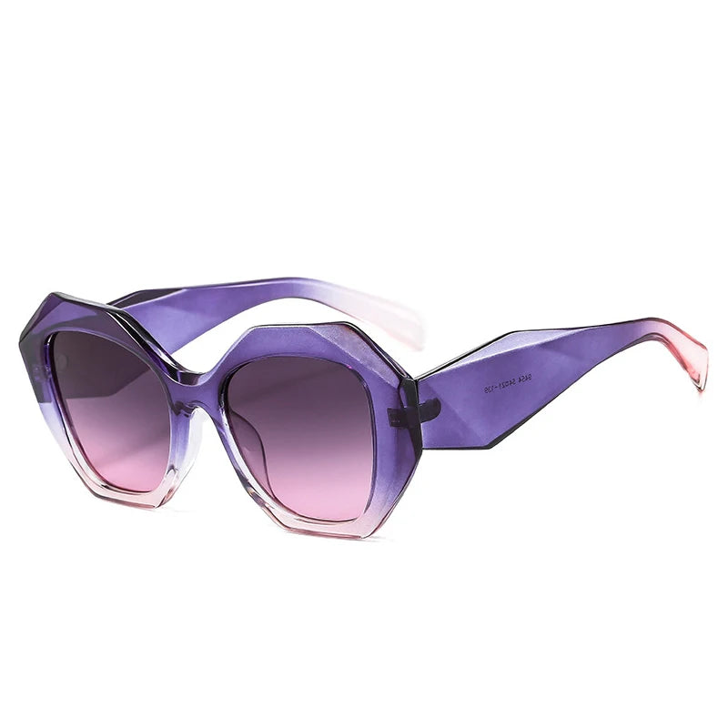 Retro Oversized Irregular Polygon Women's Sunglasses