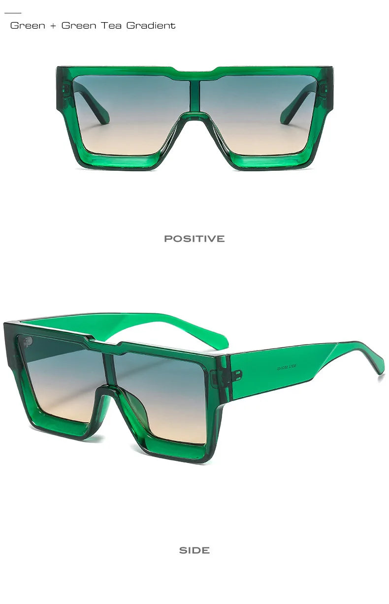 Oversize Retro UV400 – Fashion Square Frame