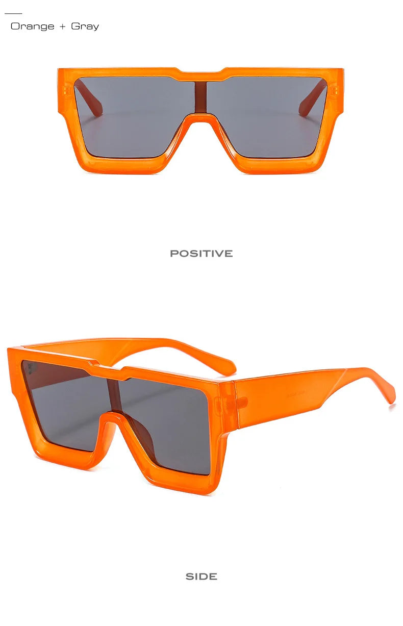 Oversize Retro UV400 – Fashion Square Frame
