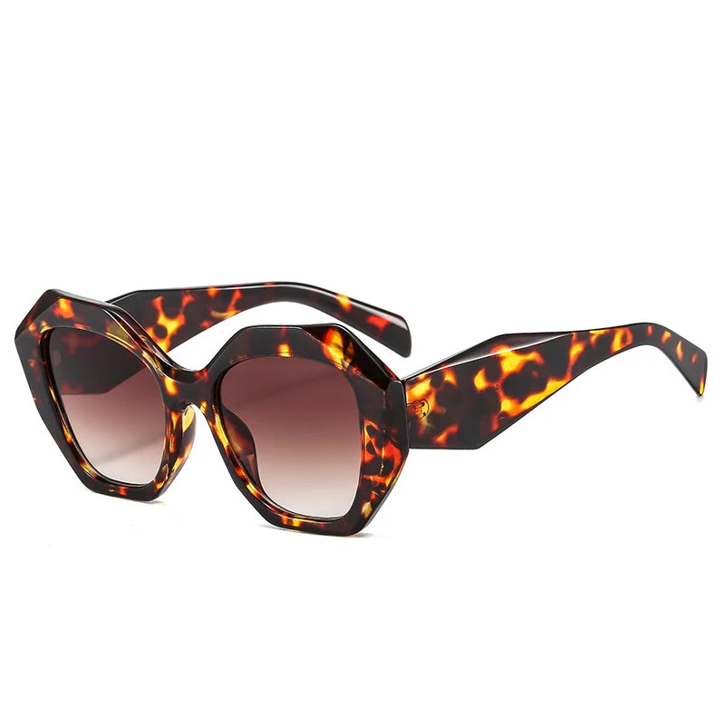Retro Oversized Irregular Polygon Women's Sunglasses