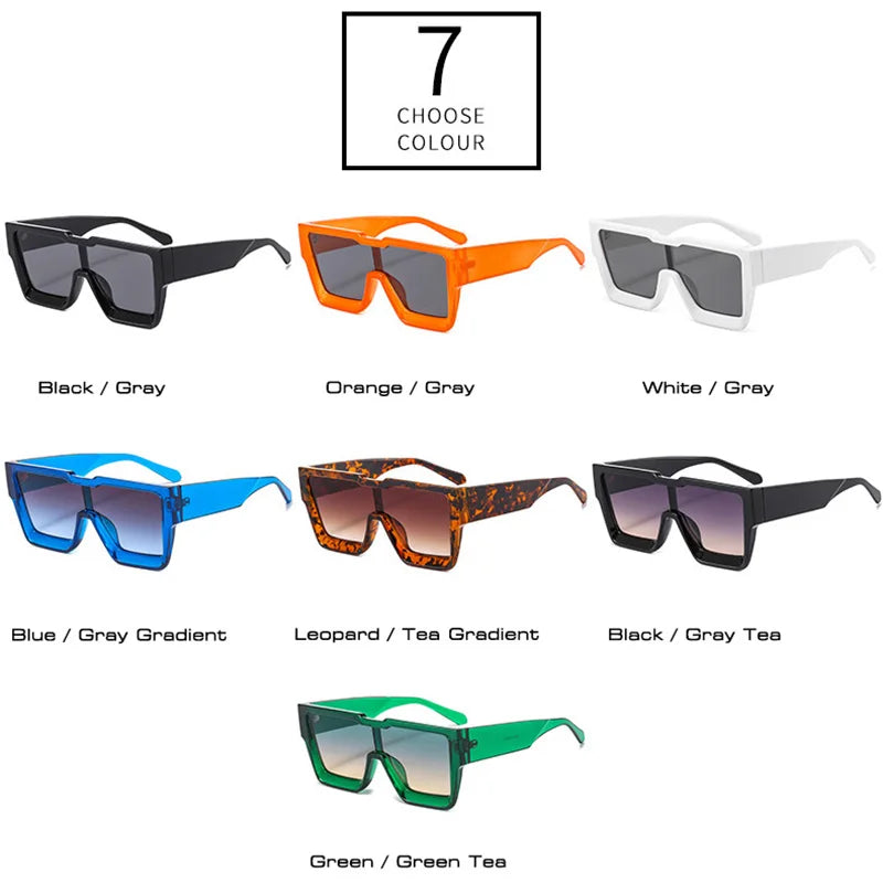 Oversize Retro UV400 – Fashion Square Frame