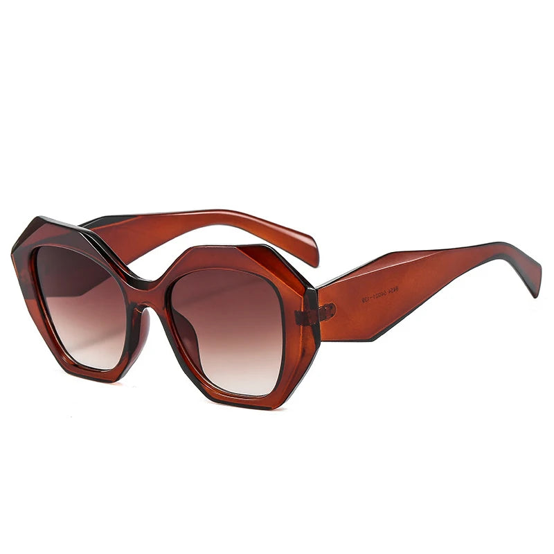 Retro Oversized Irregular Polygon Women's Sunglasses