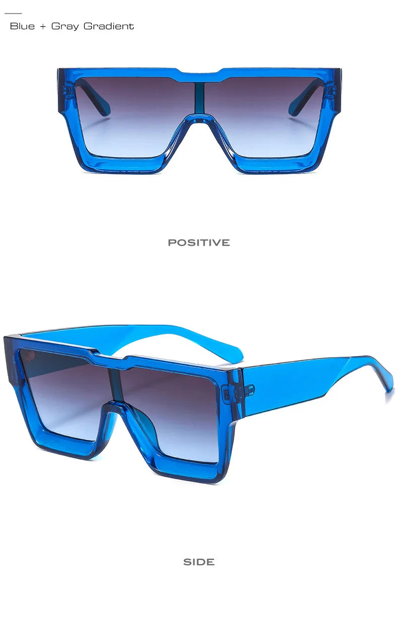 Oversize Retro UV400 – Fashion Square Frame