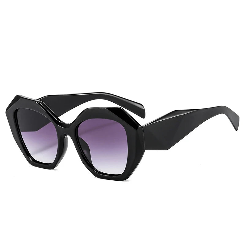 Retro Oversized Irregular Polygon Women's Sunglasses