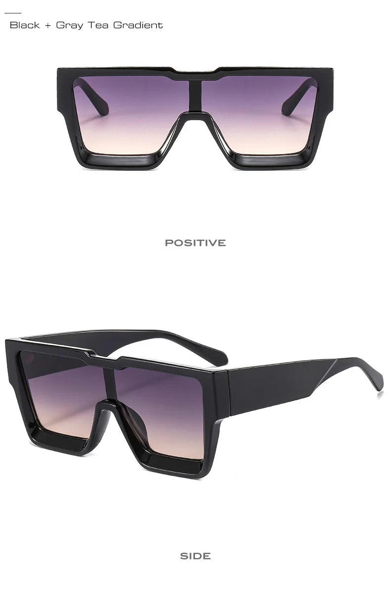 Oversize Retro UV400 – Fashion Square Frame