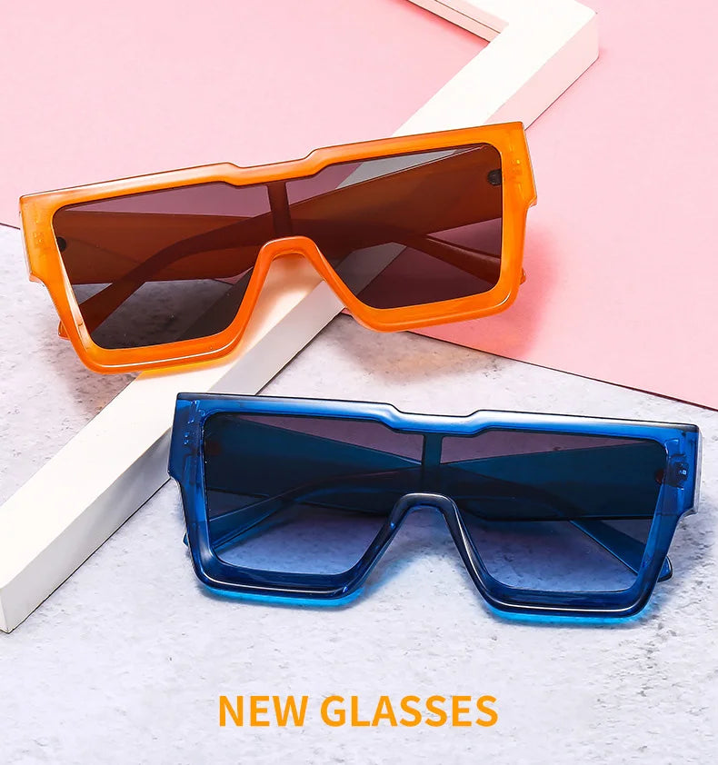 Oversize Retro UV400 – Fashion Square Frame