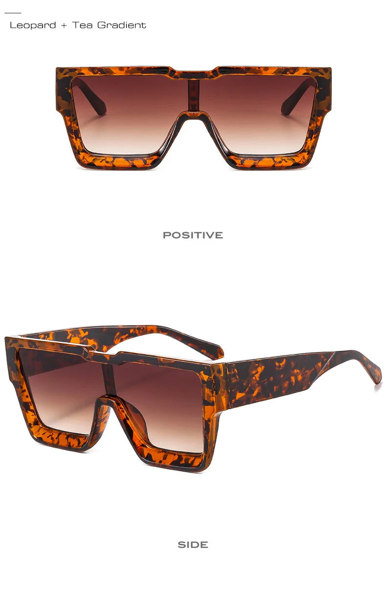 Oversize Retro UV400 – Fashion Square Frame