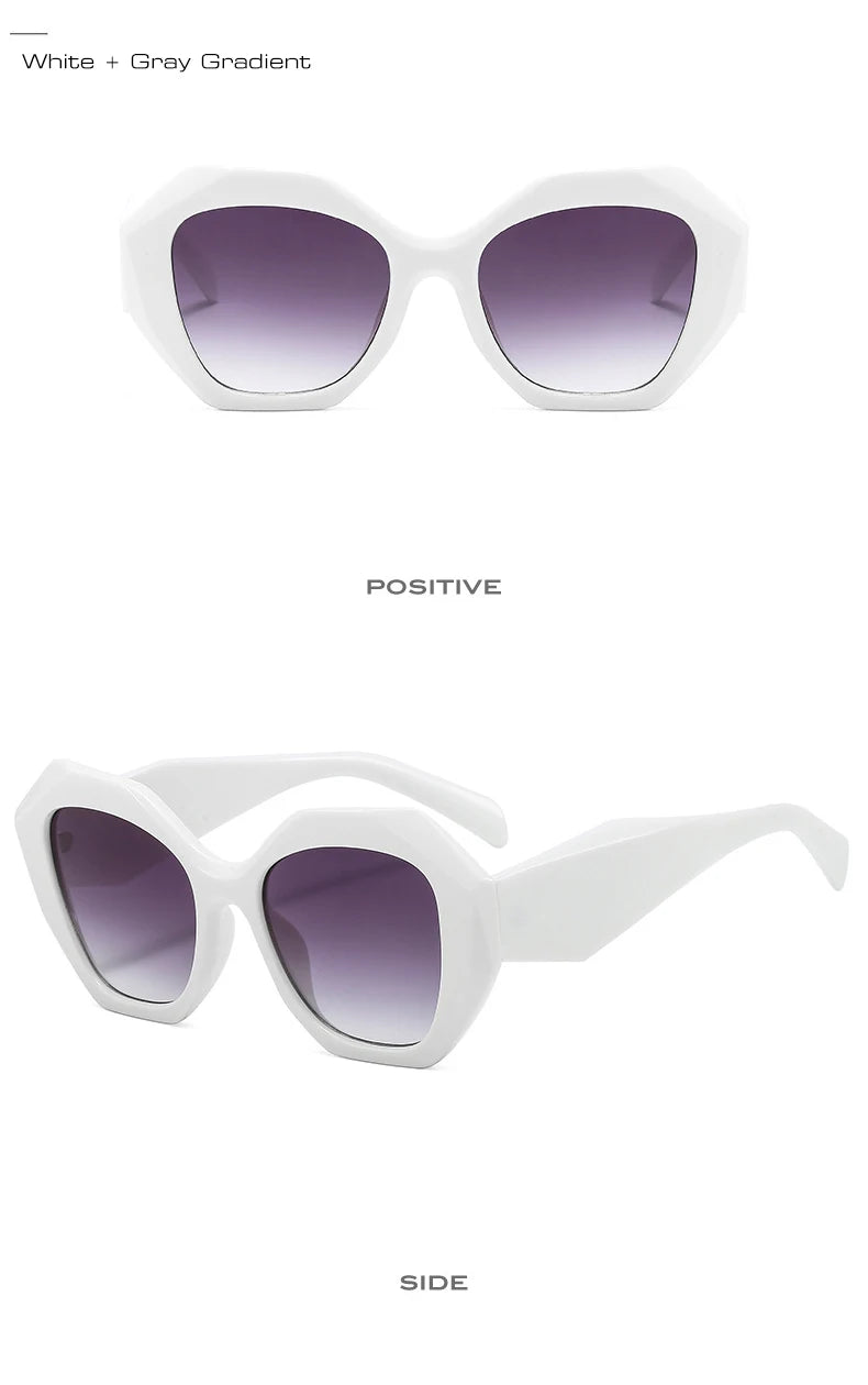 Retro Oversized Irregular Polygon Women's Sunglasses