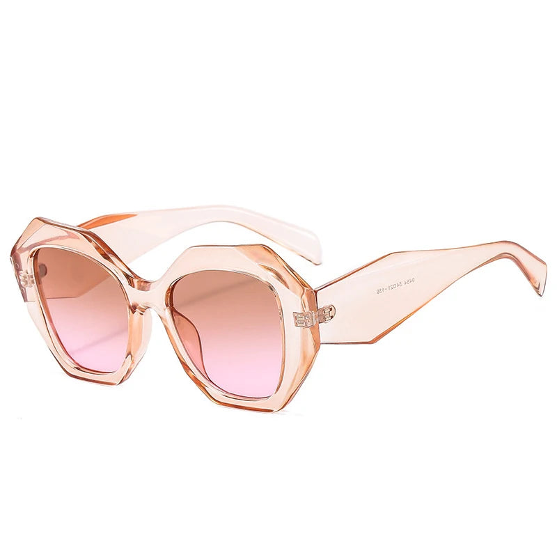 Retro Oversized Irregular Polygon Women's Sunglasses