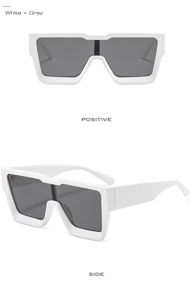 Oversize Retro UV400 – Fashion Square Frame