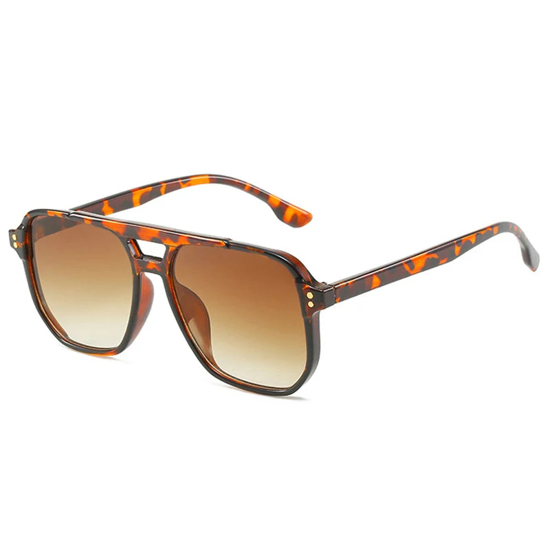 Unisex Double Bridge – Retro Design & Gradient Lenses