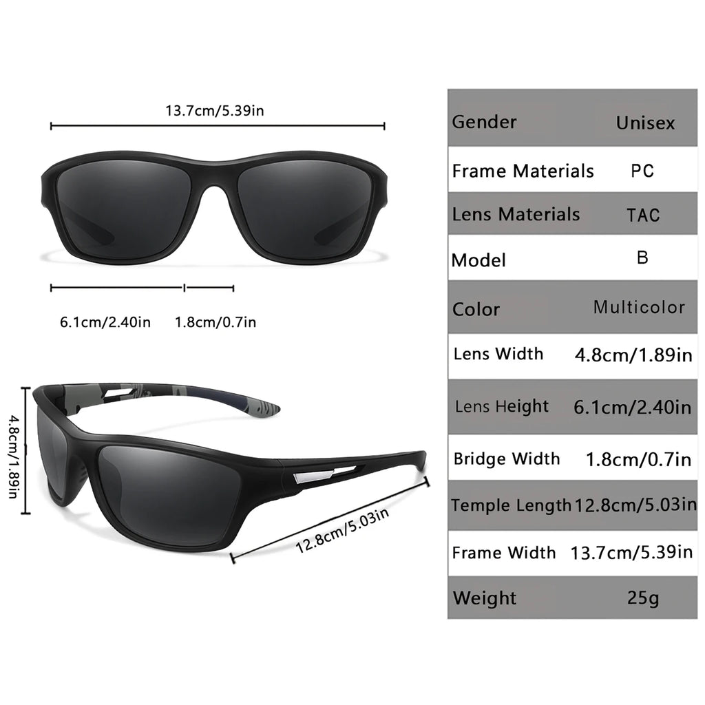 Men's Polarized Fishing Sunglasses for Men and Women, Cycling, Driving, Hiking, Anti-glare UV400 Eyewear with TAC Lens, 1 pc