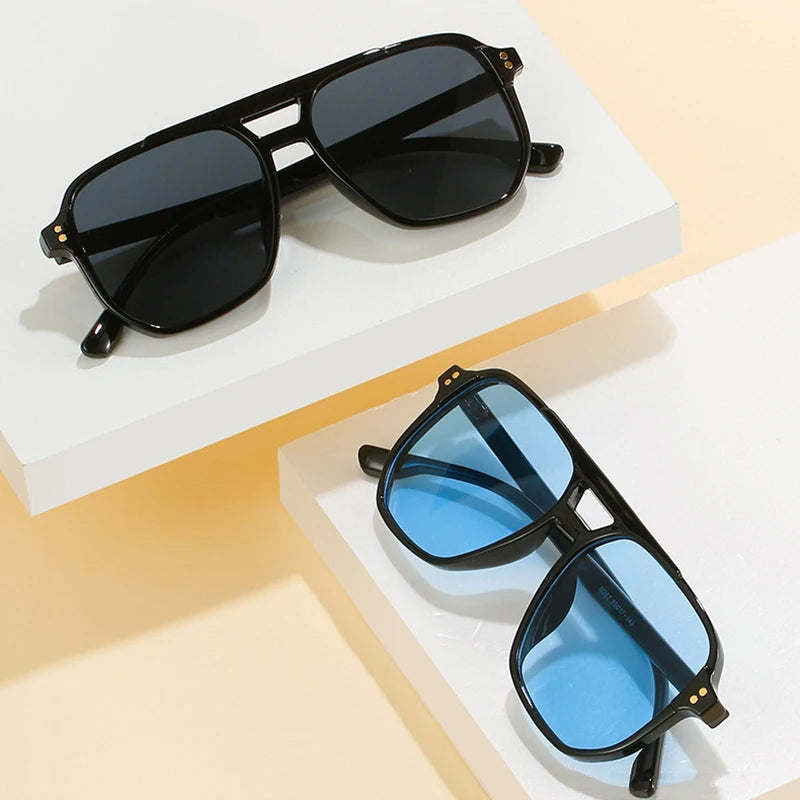 Unisex Double Bridge – Retro Design & Gradient Lenses