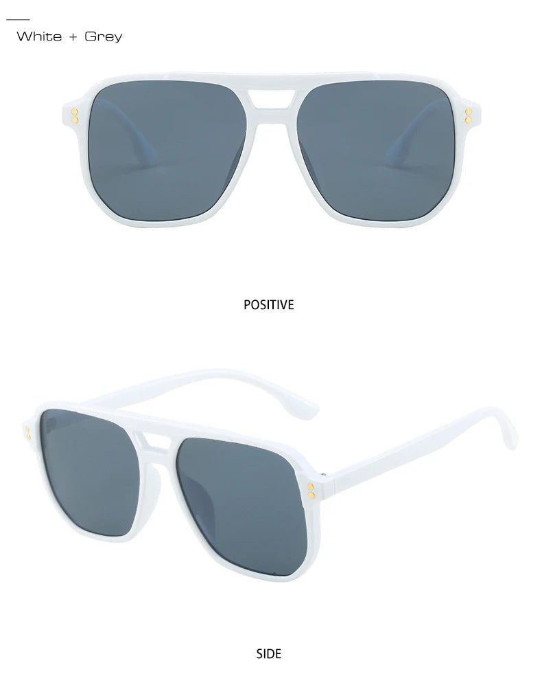 Unisex Double Bridge – Retro Design & Gradient Lenses